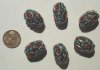 6 22mm Black Clay Ladaki Ovals
